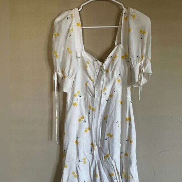 For Love And Lemons White and Yellow Mini Dress - Picture 4 of 5